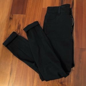 Ultra high waisted ripped jeans